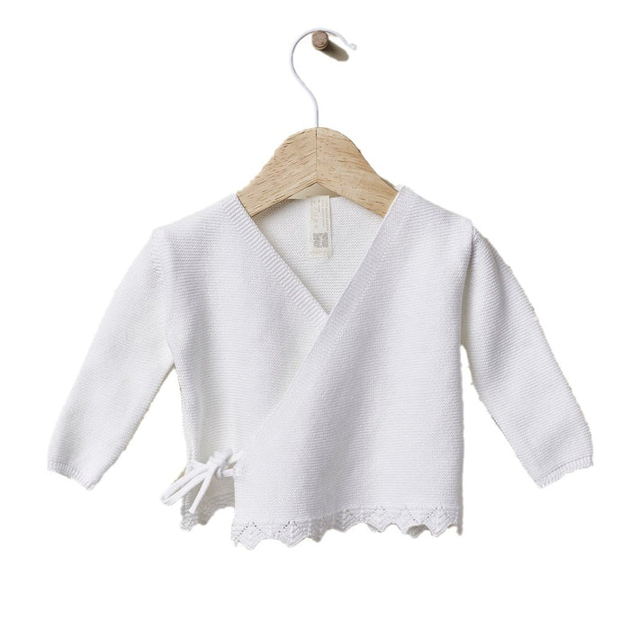 Knitted Double Breasted Cardigan Pearl