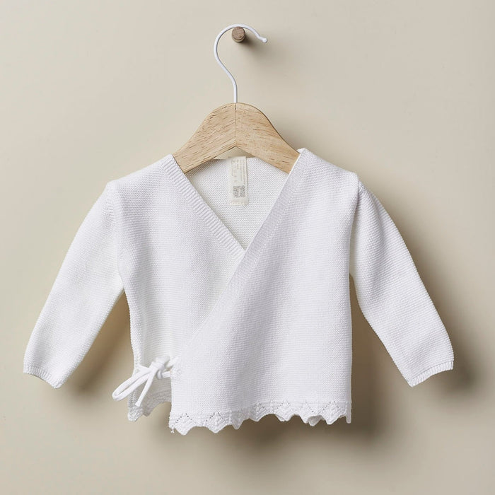 Knitted Double Breasted Cardigan Pearl