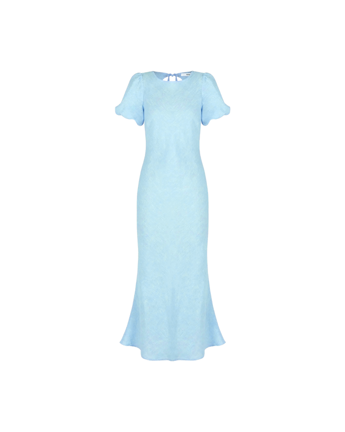 KOS LINEN DRESS BABY BLUE