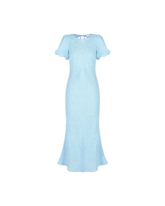 KOS LINEN DRESS BABY BLUE