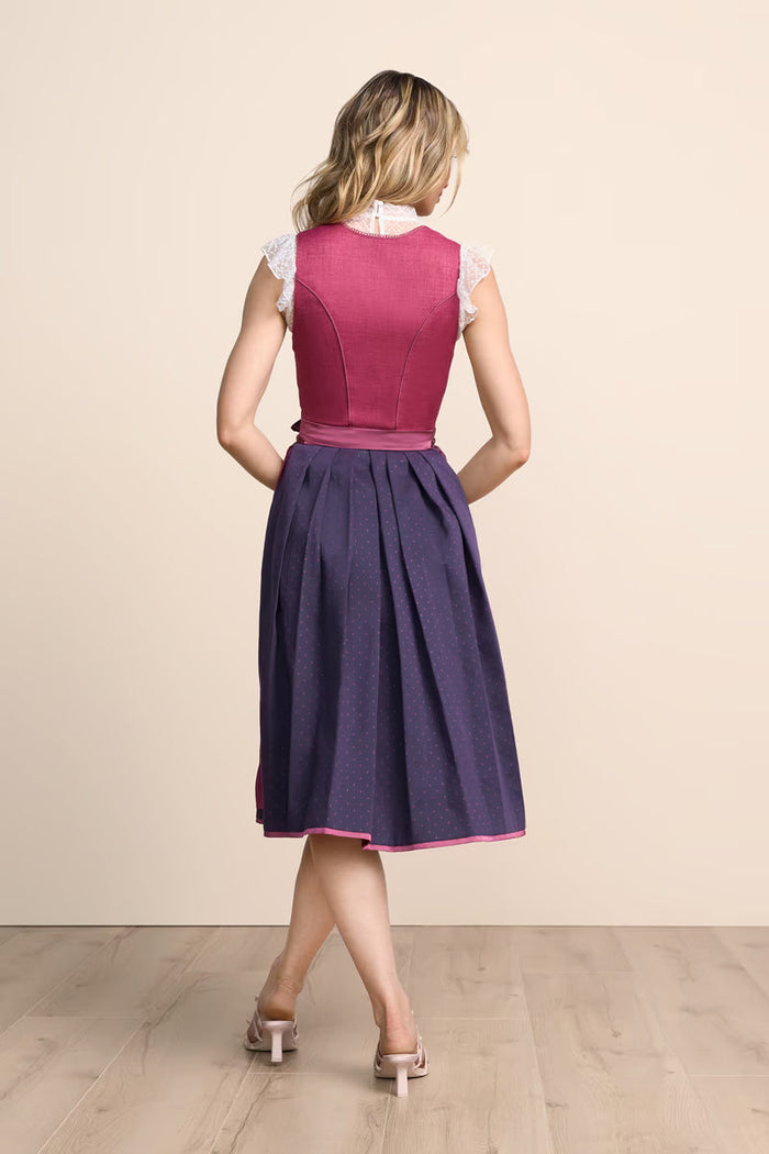 Kruger Long Dirndl 2pc 70cm "Marin" pink