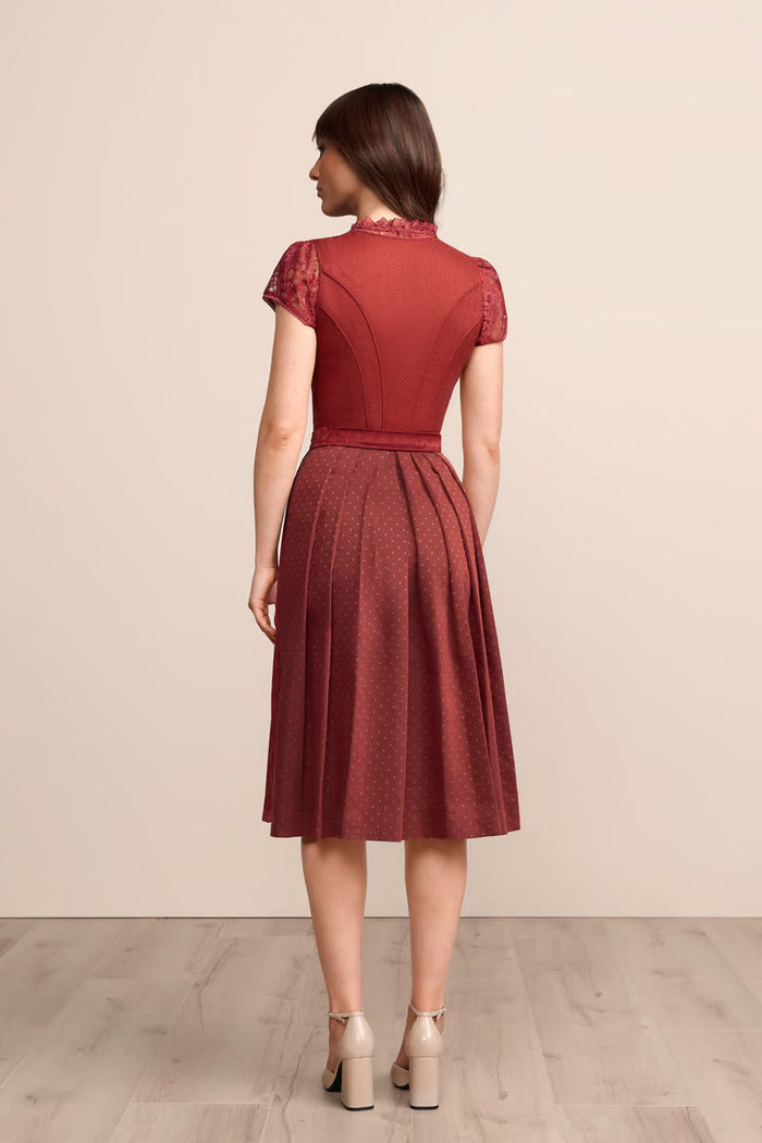 Kruger Long Dirndl 2pc 70cm "Zanira" red
