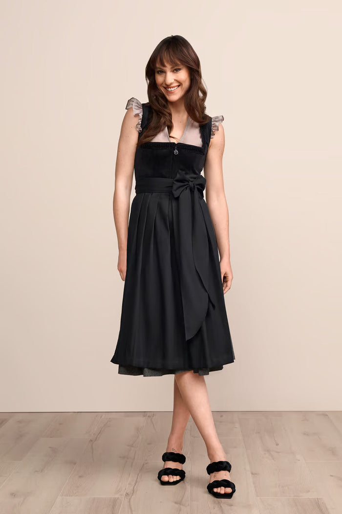 Kruger Long Dirndl 2pcs. 70cm "Velia" black