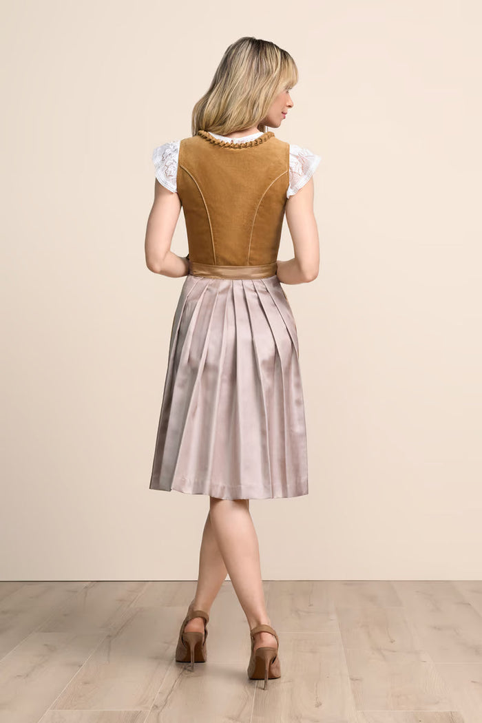 Kruger Midi Dirndl 2pcs. 60cm "Ariella" brown