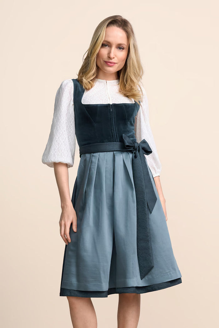 Kruger Midi Dirndl 2pcs. 60cm "Lynette" green