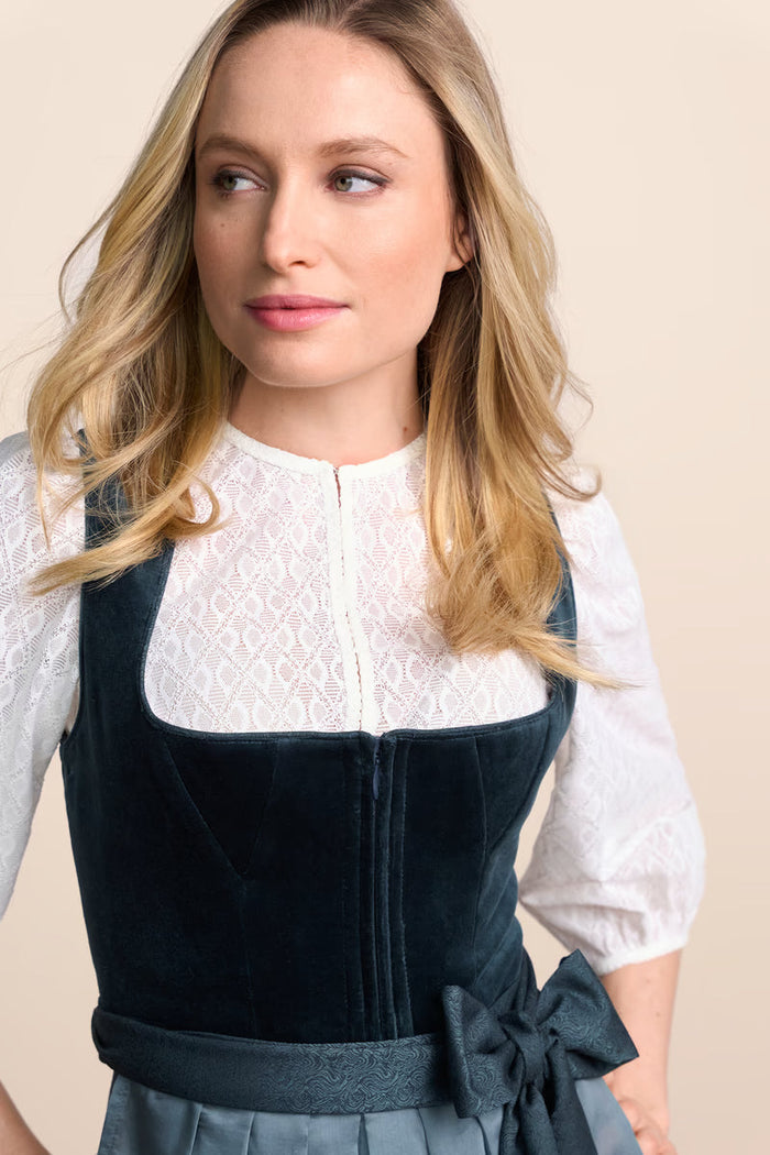 Kruger Midi Dirndl 2pcs. 60cm "Lynette" green