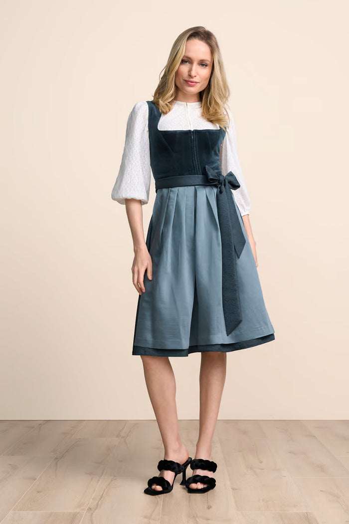 Kruger Midi Dirndl 2pcs. 60cm "Lynette" green