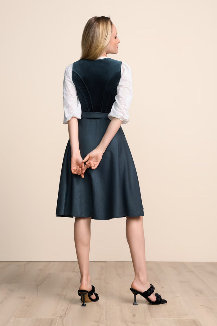 Kruger Midi Dirndl 2pcs. 60cm "Lynette" green