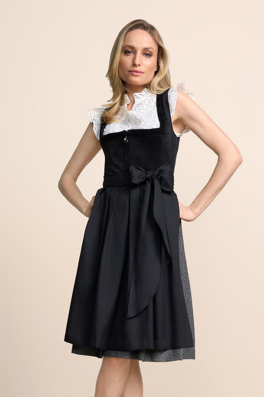 Kruger Midi Dirndl 2pcs. 60cm "Velia" black
