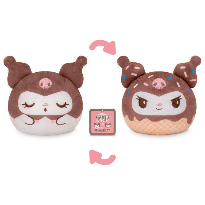 Kuromi Ice Cream Cone 4” Reversible Plushie showing both sides