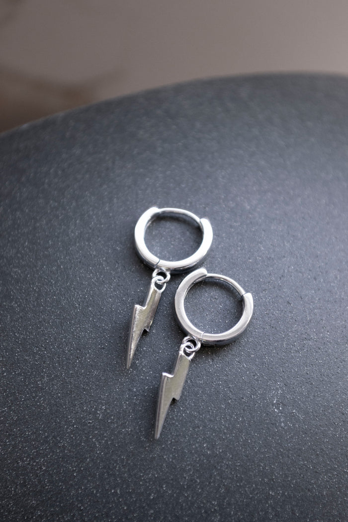 La Lovely - Lightning Bolt Hoops - La Lovely Vintage