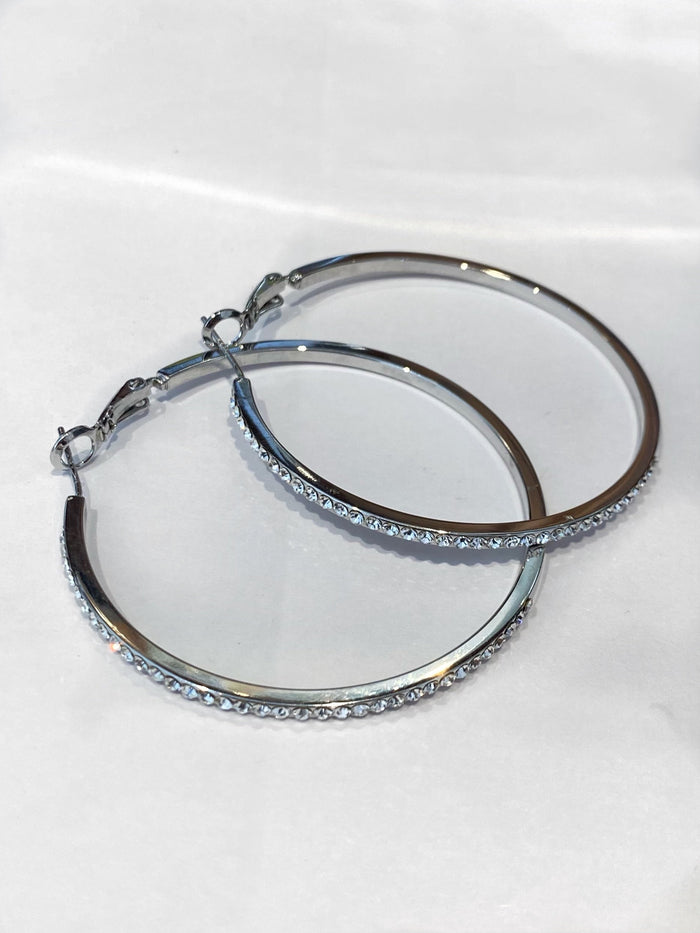 LARGE DIAMANTÉ HOOP