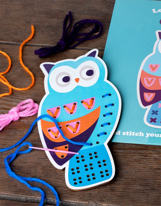 Learn to Sew Wooden Hand-Stitch Set, Owl