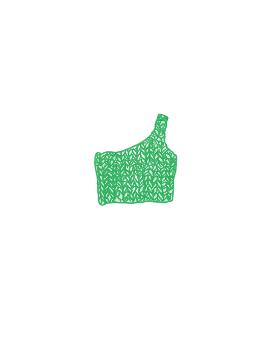 LIAM X GEO KNITS SLOW ONE SHOULDER TOP PATTERN