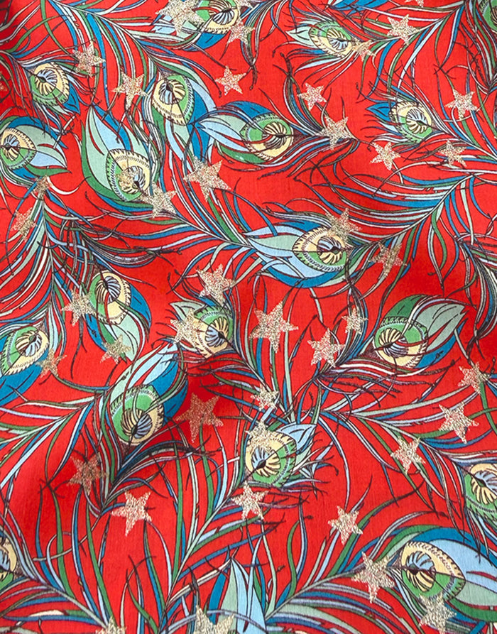 Liberty Fabrics Tana Lawn® Cotton Christmas Fabric Festive Plume Star B