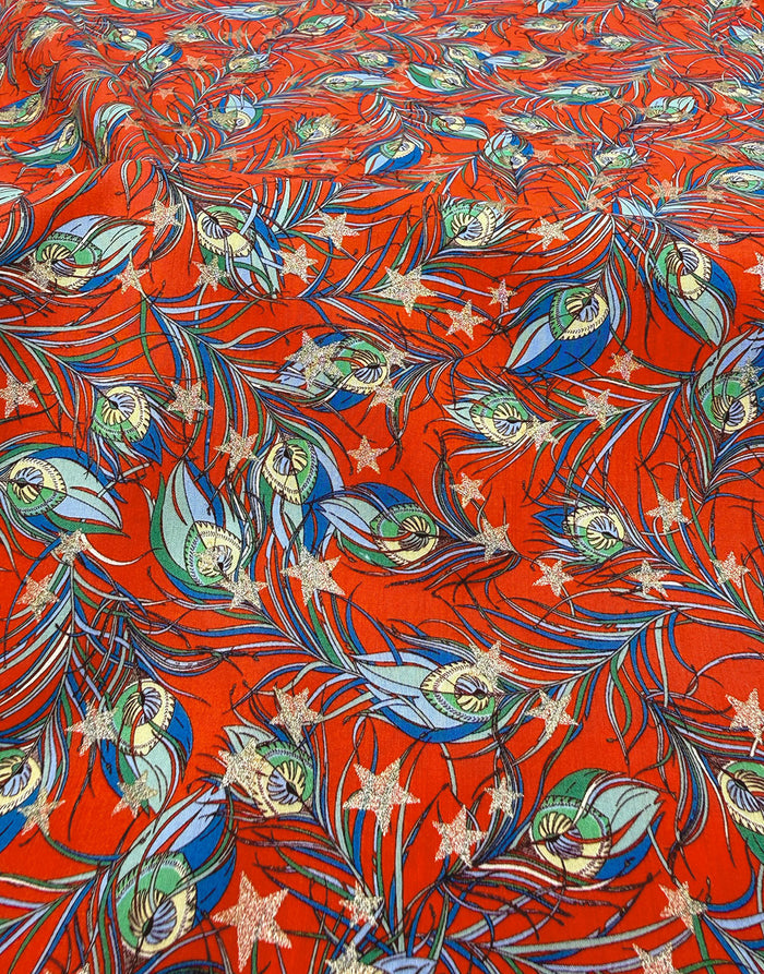 Liberty Fabrics Tana Lawn® Cotton Christmas Fabric Festive Plume Star B