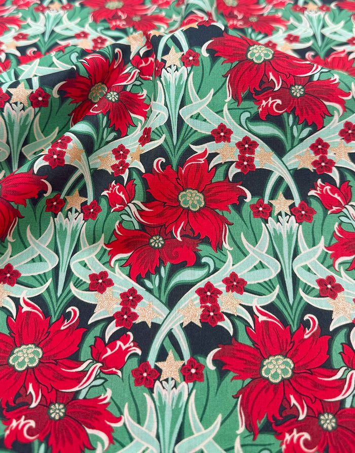 Liberty Fabrics Tana Lawn® Cotton Christmas Fabric Merry Mews A
