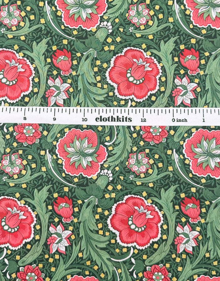Liberty Fabrics Tana Lawn® Cotton Christmas Fabric Metallic Festive Finesse A