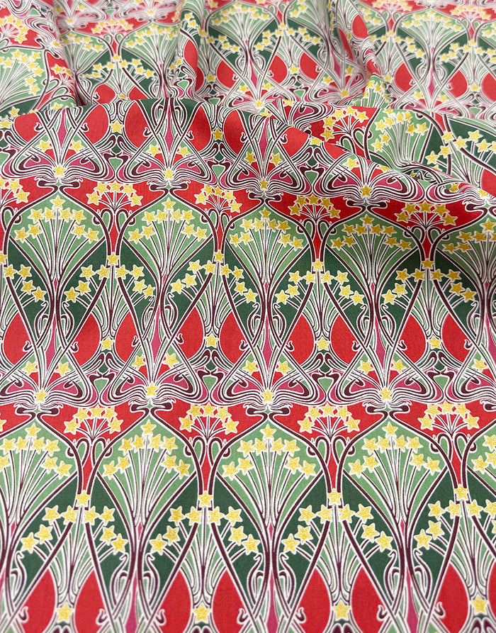 Liberty Fabrics Tana Lawn® Cotton Christmas Fabric Metallic Ianthe Sparkle A