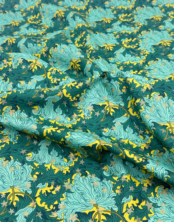 Liberty Fabrics Tana Lawn® Cotton Christmas Fabric Metallic Merry Reverie C