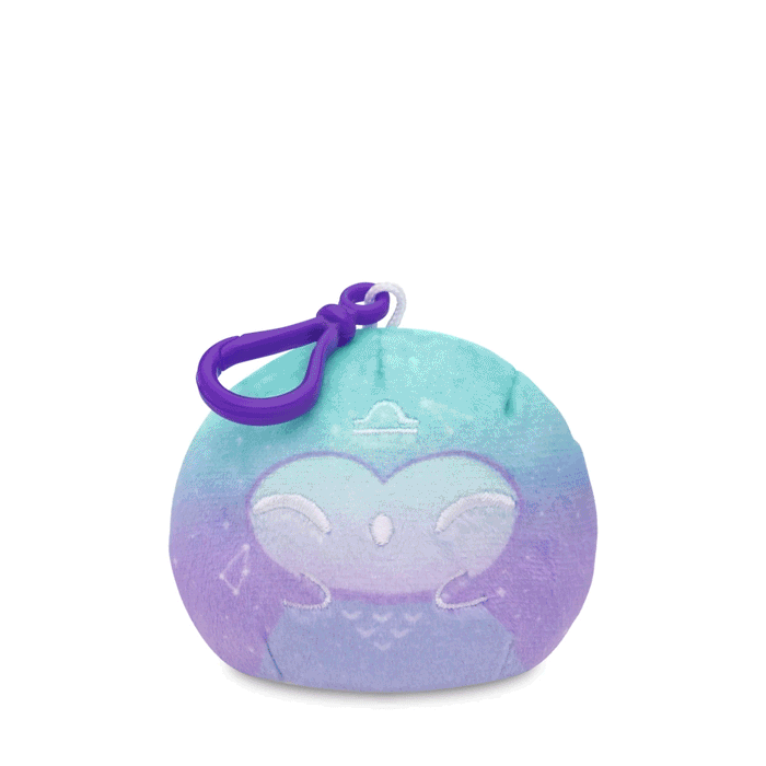 Libra Owl Reversible Plushie Keychain