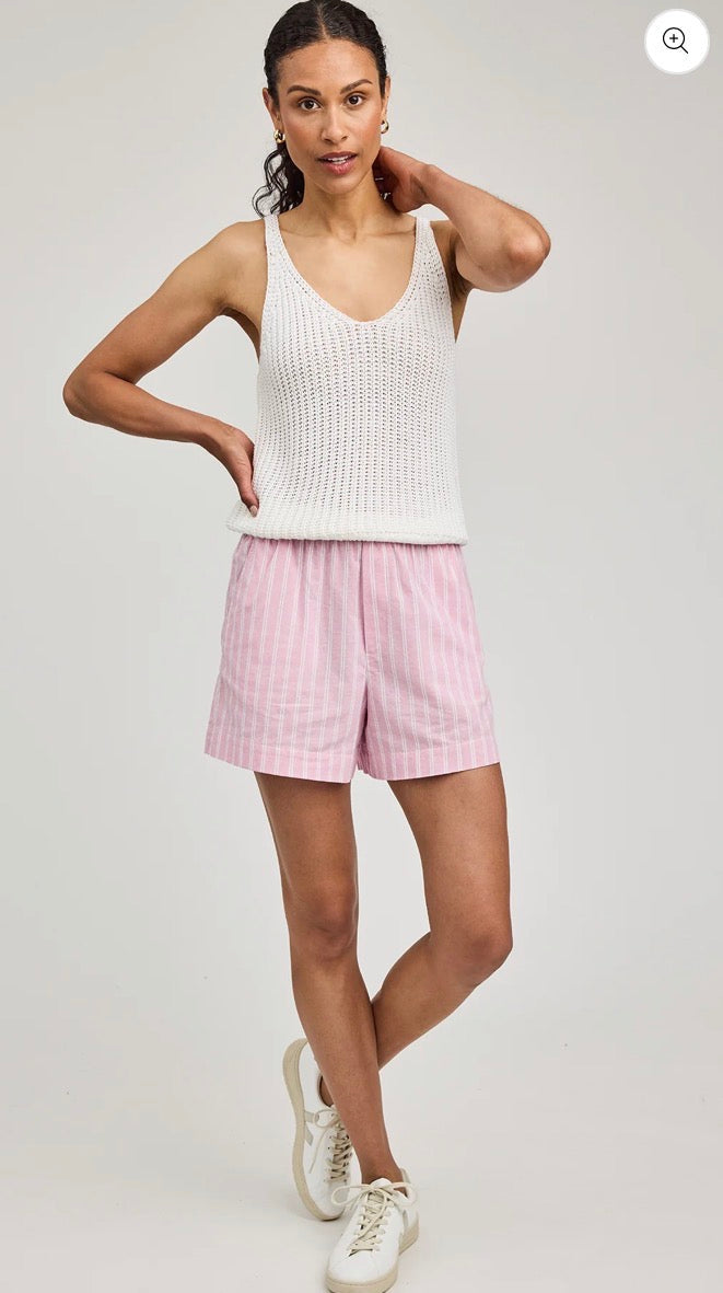 Lima Short - Carnation Stripe