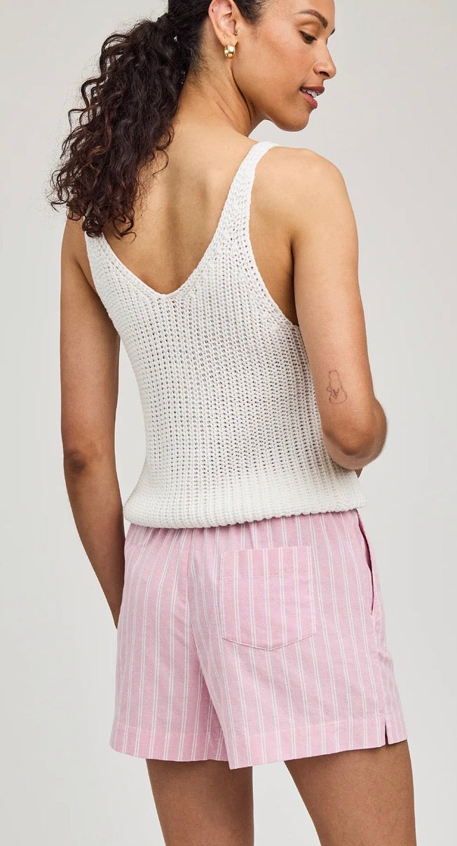 Lima Short - Carnation Stripe