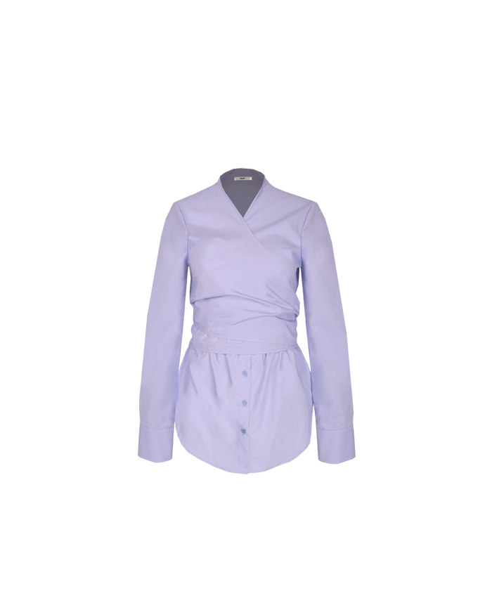 LINDA WRAP SHIRT TINY VIOLET