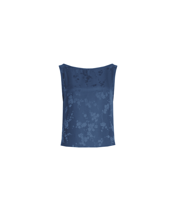 LIZ TOP CORONET BLUE JACQUARD
