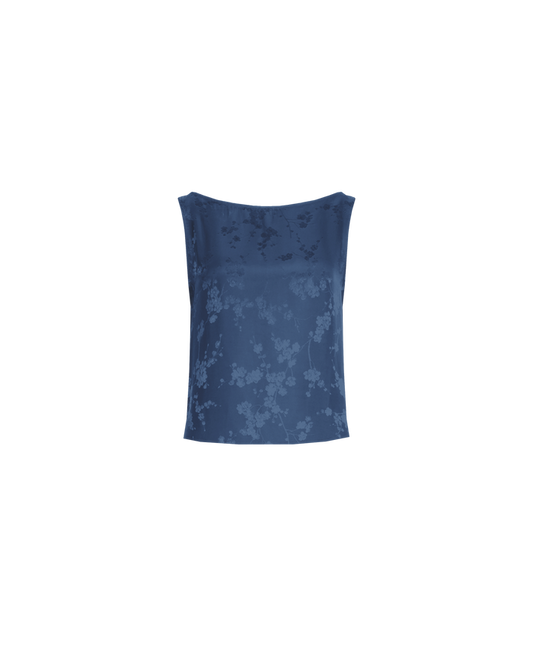 LIZ TOP CORONET BLUE JACQUARD
