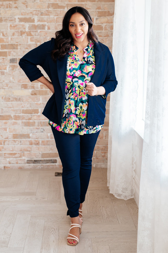 Lizzy Blouse in Neon Floral