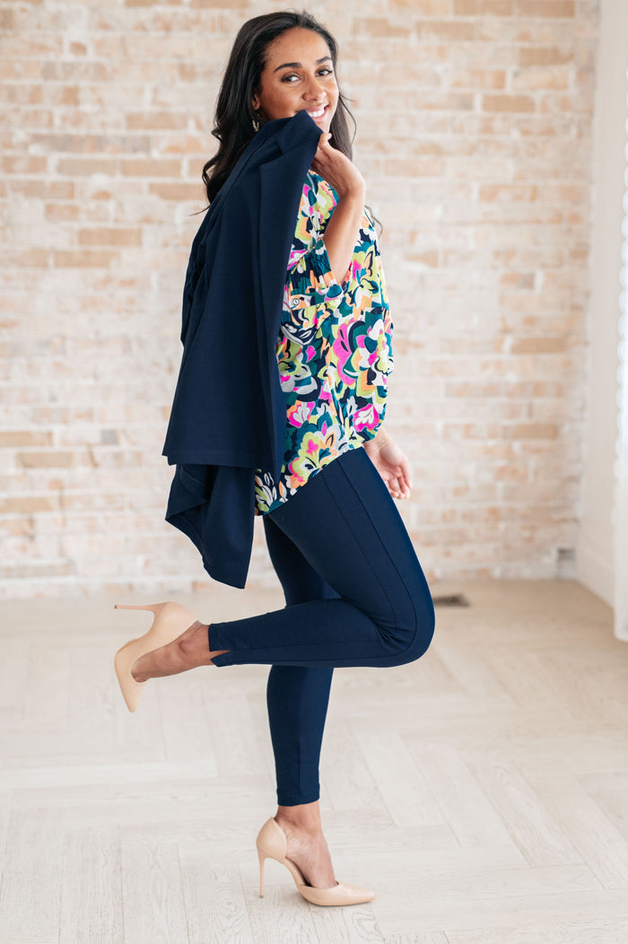 Lizzy Blouse in Neon Floral