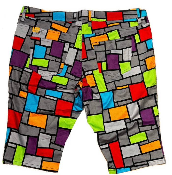 Loudmouth Colorful Block Pattern Short Size 16