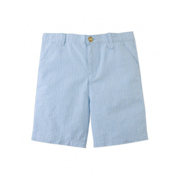 Louis Regular Fit Linen Cotton Striped Shorts