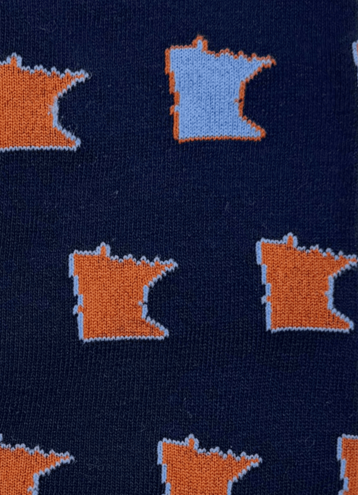 Lt Blue/Orange Pop MN sock - REF44327PL-68583 - Hammer Made