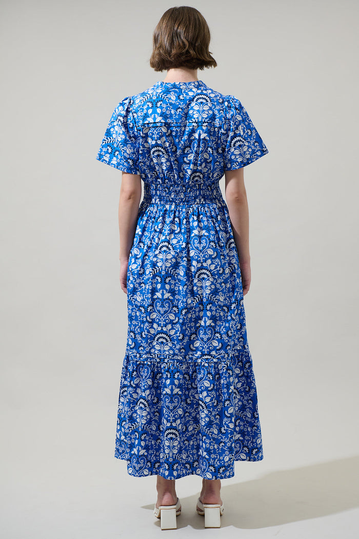 Lulu Floral Belraj Poplin Maxi Dress