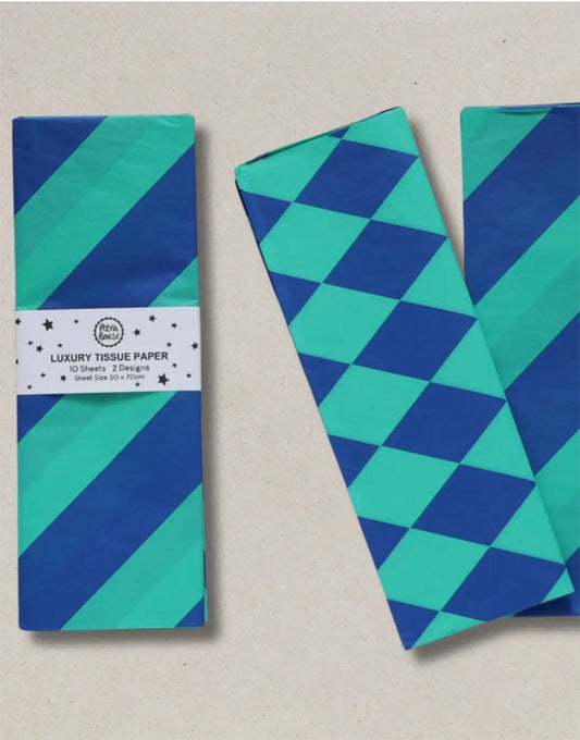 Luxury Tissue Paper, Petra Boase, Cobalt & Jade