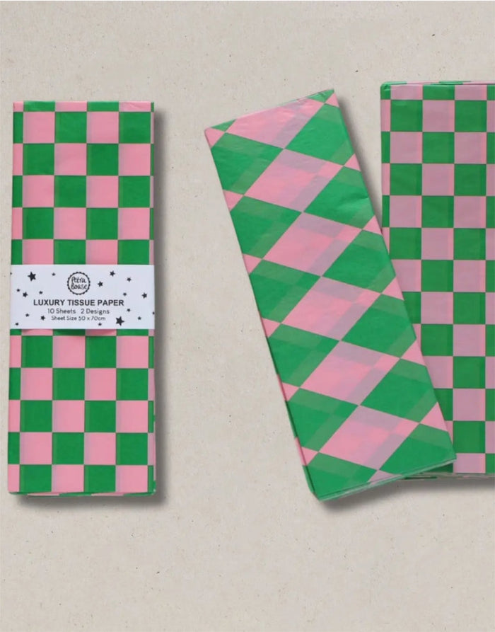 Luxury Tissue Paper, Petra Boase, Green & Pink