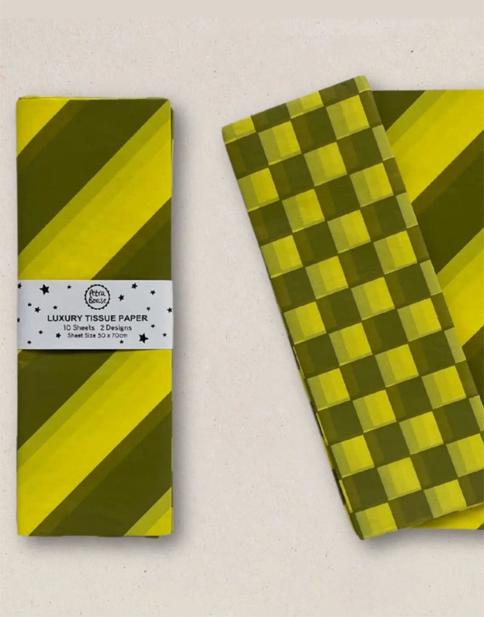 Luxury Tissue Paper, Petra Boase, Olive & Yellow