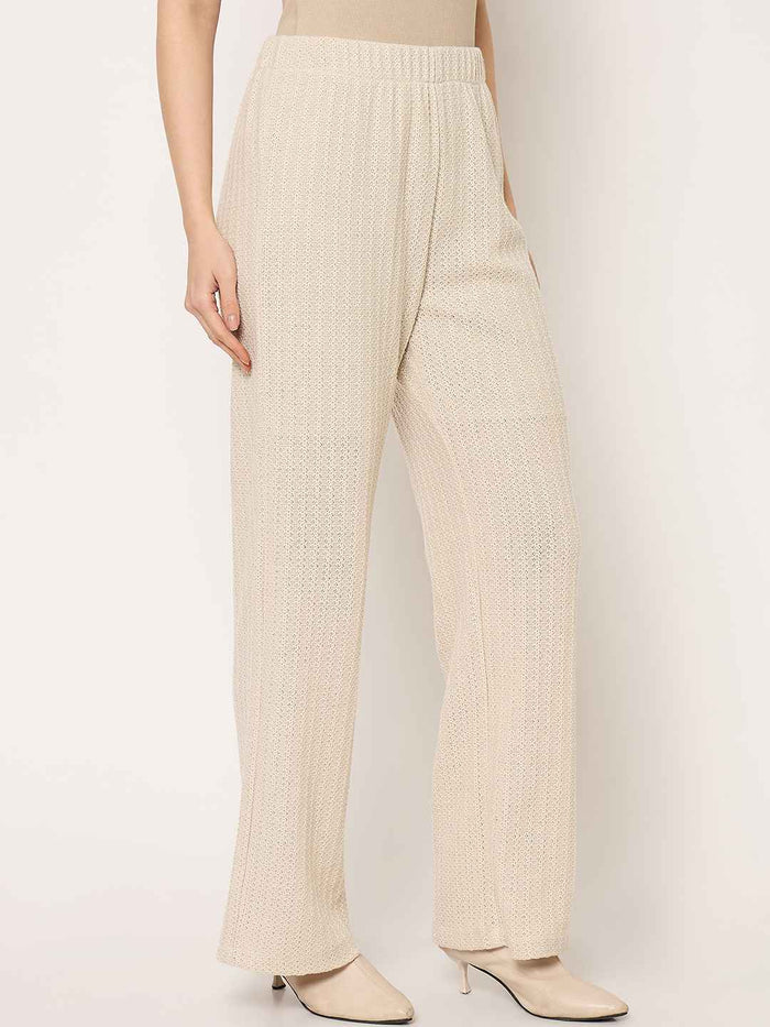 Madame Beige Straight Fit Trousers