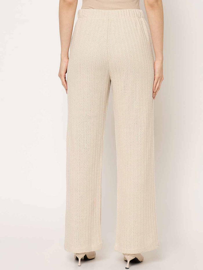Madame Beige Straight Fit Trousers