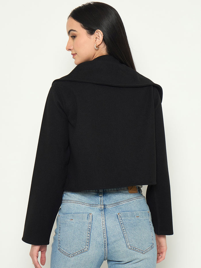 Madame Black Shacket with Zipper
