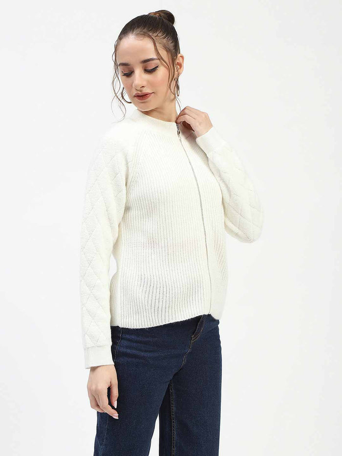 Madame Off-White Zip-Up Sweater
