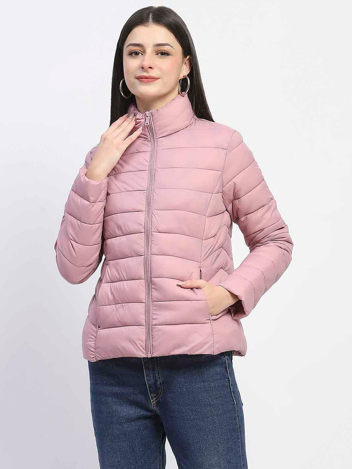 Madame Quilted Purplish Pink Puffer Jacket