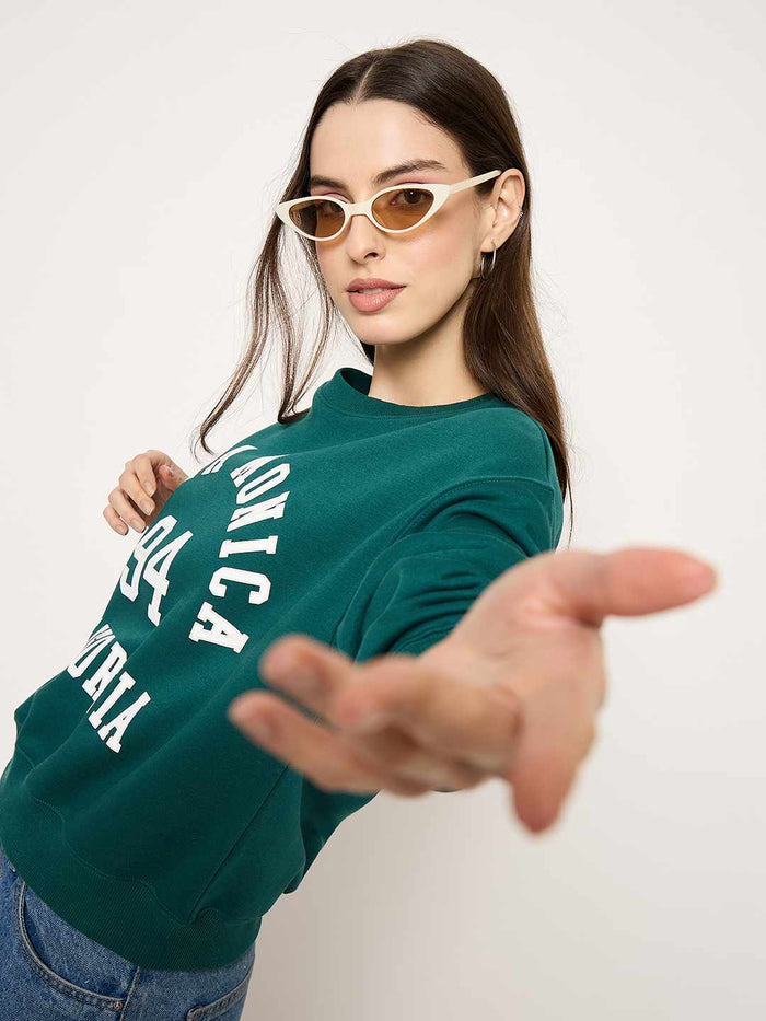 Madame Round Neck Printed Sweatshirt