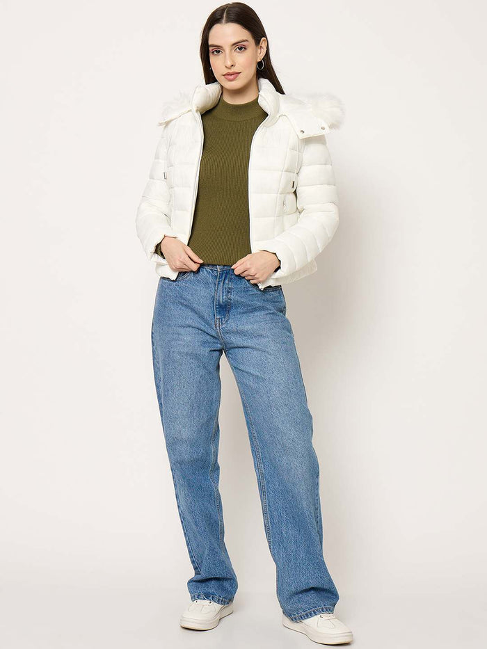 Madame White Quilted Jacket