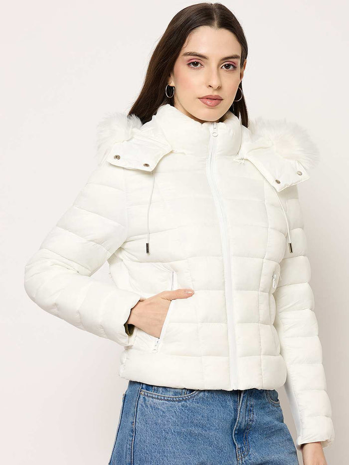 Madame White Quilted Jacket