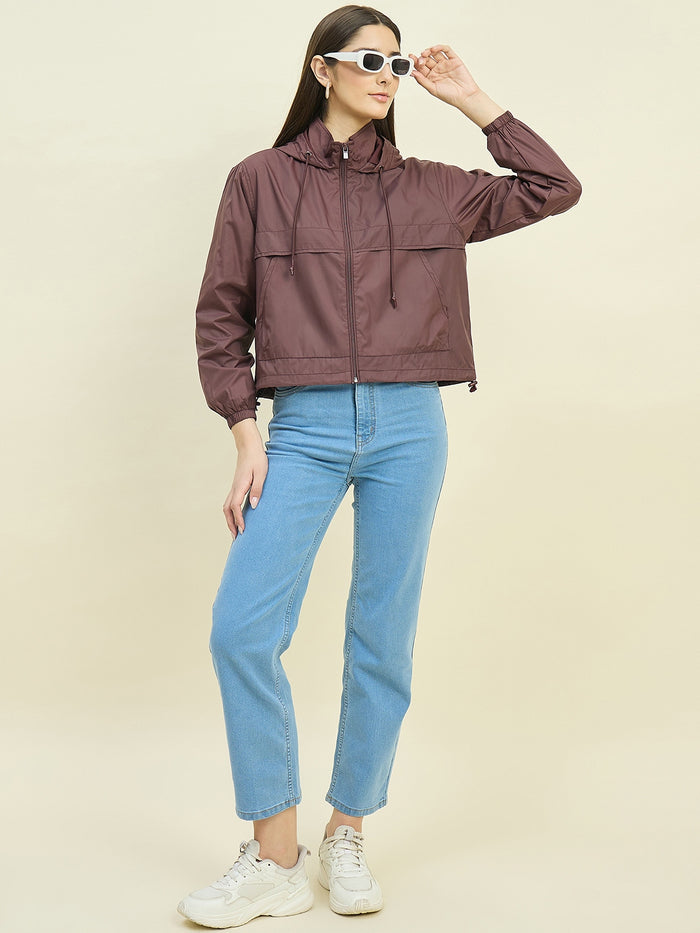 Madame Wine Red Hooded Jacket