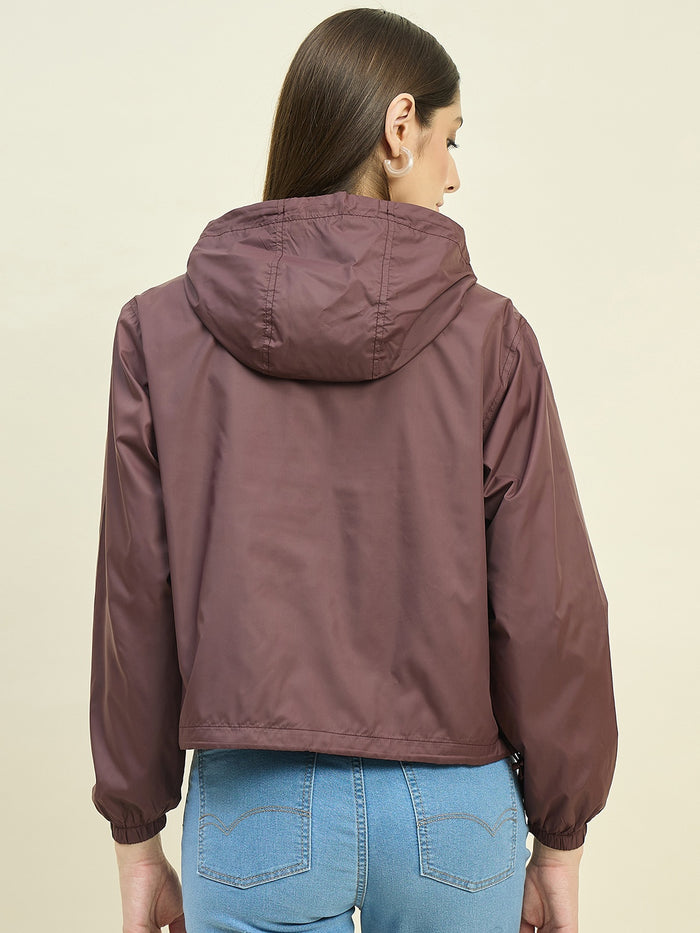 Madame Wine Red Hooded Jacket