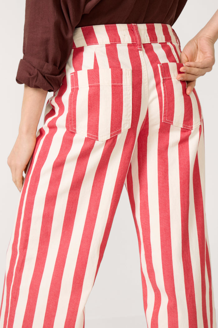 Maker Wide Leg Stripe Pant